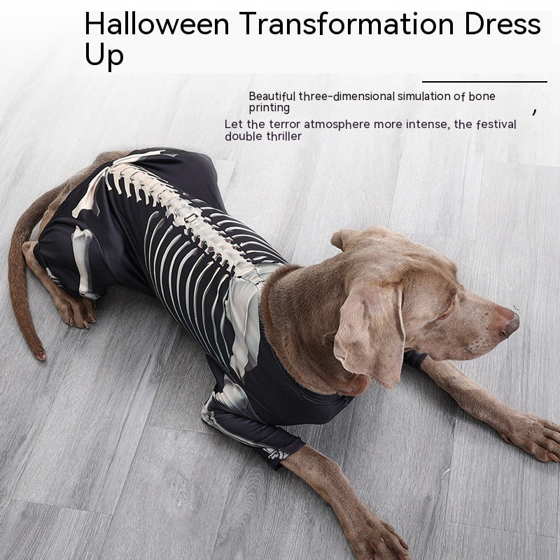 HKM-001619 Casual Black Dog Clothes for Halloween - Sizes XL, 2XL, 3XL