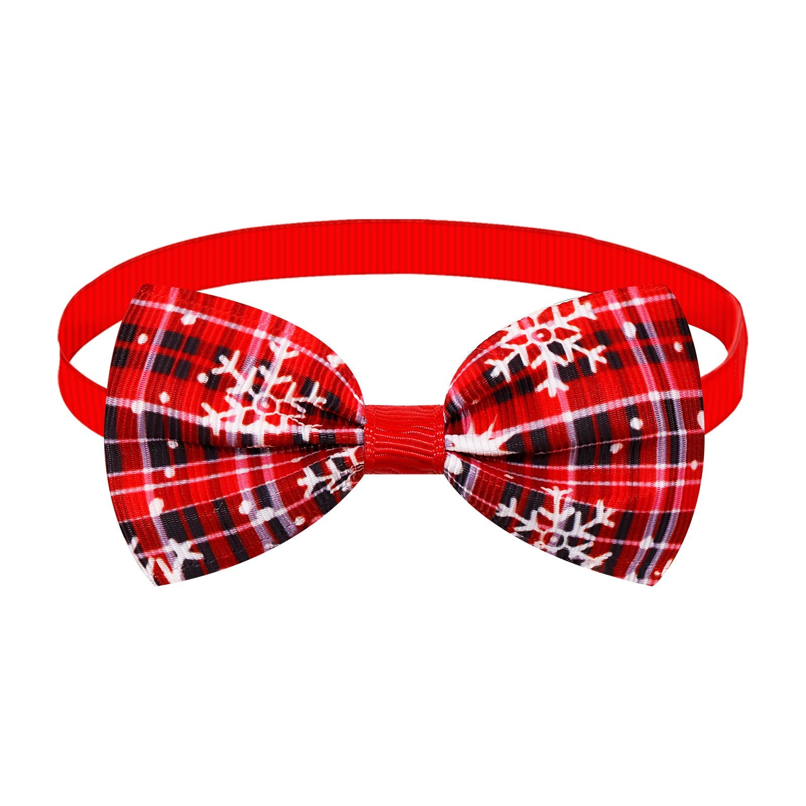 HKM-001619 Christmas Plaid Striped Bow Tie for Dogs and Cats - Multiple Colors Available