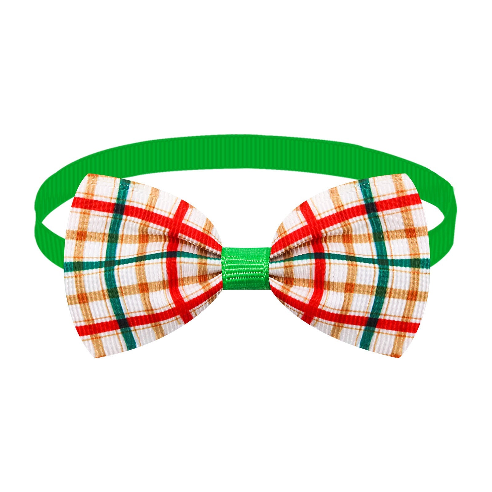 HKM-001619 Christmas Plaid Striped Bow Tie for Dogs and Cats - Multiple Colors Available
