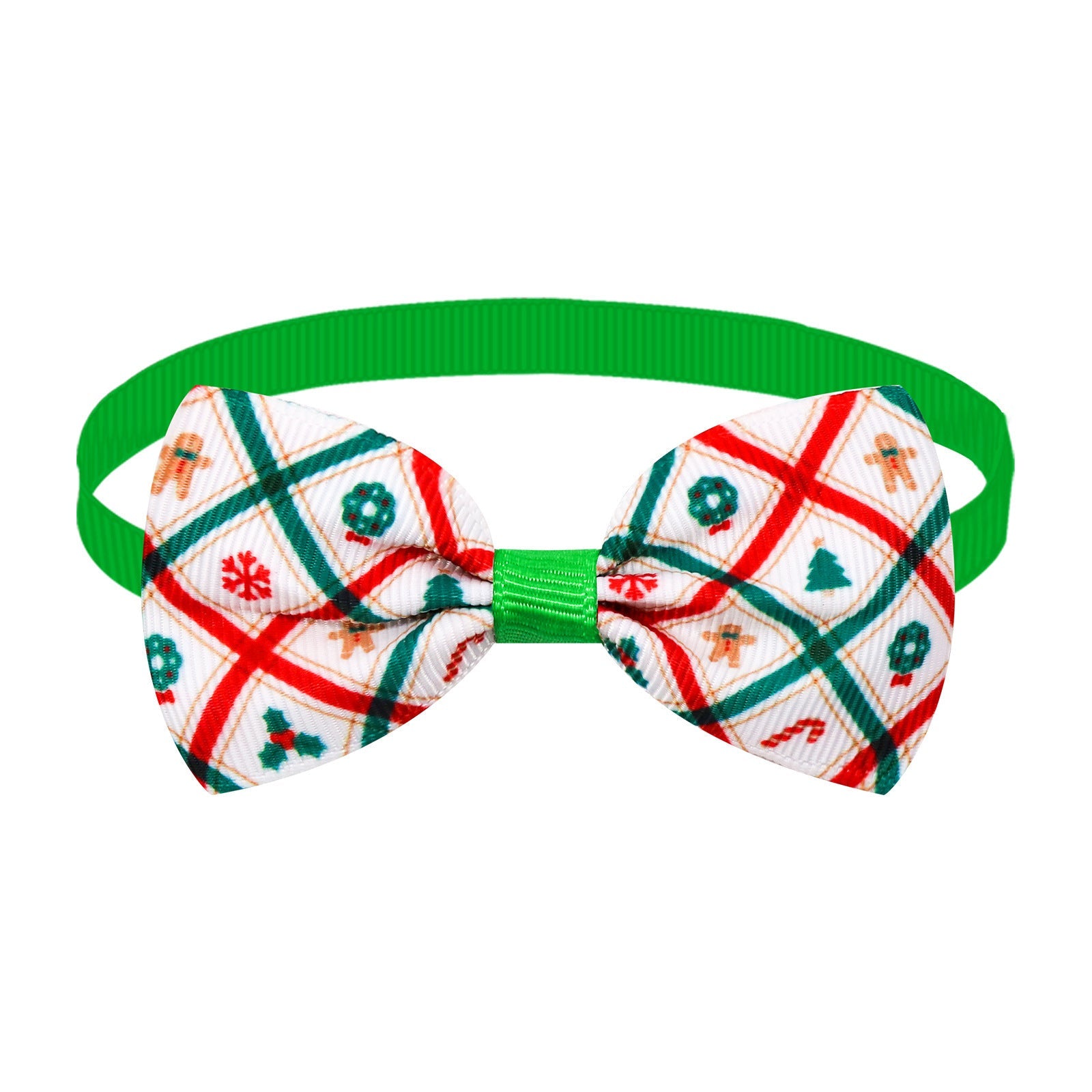 HKM-001619 Christmas Plaid Striped Bow Tie for Dogs and Cats - Multiple Colors Available
