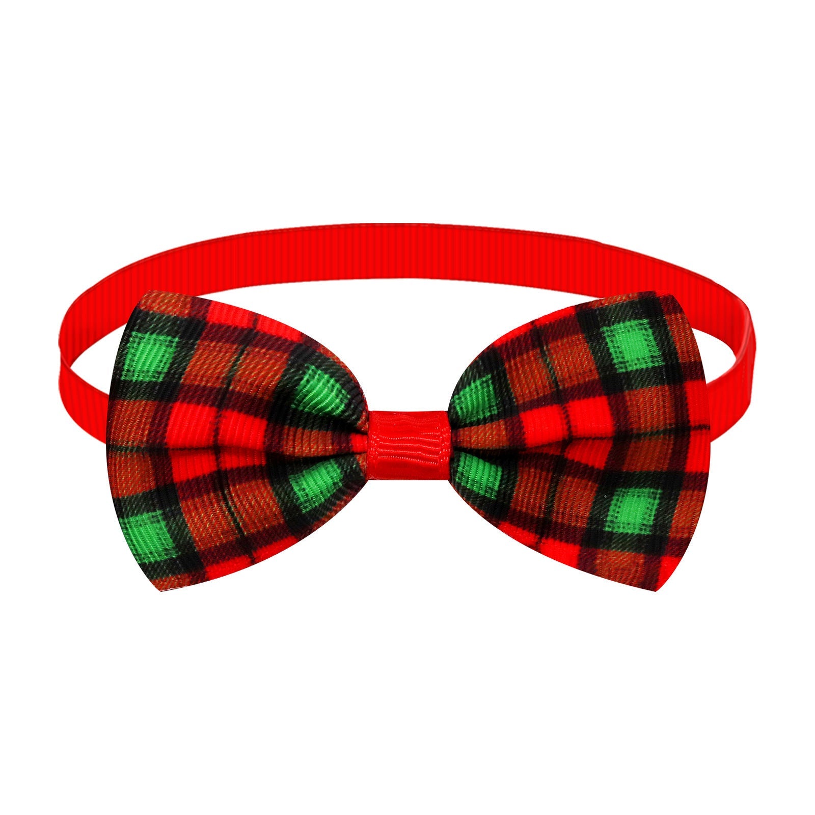 HKM-001619 Christmas Plaid Striped Bow Tie for Dogs and Cats - Multiple Colors Available