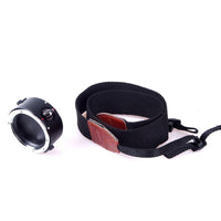 HKM-001683 Camera Lens Flipper Dual Lens Holder for Nikon E-Mount - Aluminum Alloy with Cotton Shoulder Strap
