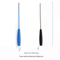 HKM-001747 Colorful Feather Replacement Heads for Cat Fishing Rod - 12-Piece Set