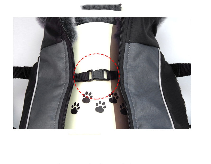 HKM-001811 Warm Oxford Fabric Dog Jacket for Medium to Extra-Large Breeds