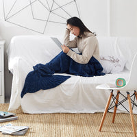 HKM-001875 Knitted Crochet Mermaid Tail Blanket for Children - Soft, Cozy Sleeping Blanket