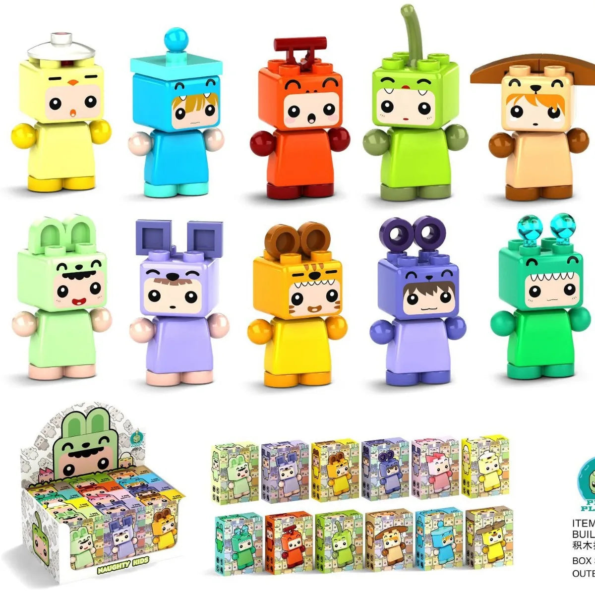 KTX-001939 Cartoon Character Mini Building Block Sets for Early Education and Creative Play
