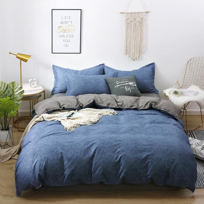 HKM-001939 Removable Washable Cotton Quilt for Double Bed - Students Dormitory Winter Quilt in Various Colors