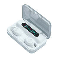 HKM-002003 F9 Smiley Mini TWS Bluetooth Headset with Battery Display and Voice Control