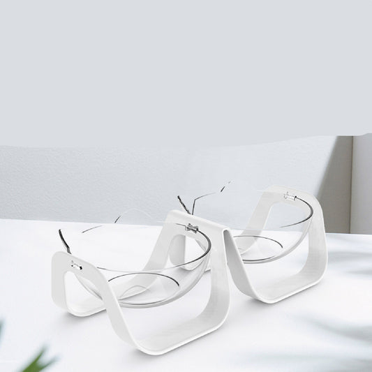 HKM-002131 Adjustable Double Bowl Dog Bowl with Cervical Vertebra Protection, 15-Inch Size, Eco-Friendly PC/ABS Material