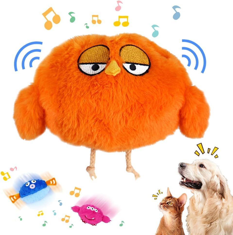 HKM-002131 Interactive Rechargeable Pet Plush Toy with Sounds for Dogs - Squeaky Moving Chew Toy to Keep Pets Engaged