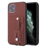 HKM-002195 Versatile PU Mobile Phone Case for iPhone and Samsung – Solid Color Back Cover