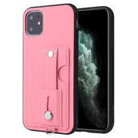 HKM-002195 Versatile PU Mobile Phone Case for iPhone and Samsung – Solid Color Back Cover