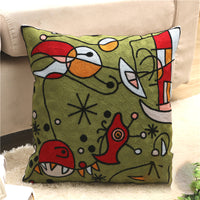 HKM-002323 Cartoon Embroidered Pillowcase with Unique Designs in Cotton and PP Cotton Filling