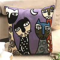 HKM-002323 Cartoon Embroidered Pillowcase with Unique Designs in Cotton and PP Cotton Filling