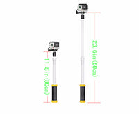 HKM-002323 Transparent Selfie Stick for GoPro with Diving Buoyancy Rod and Special Adapter