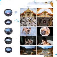 HKM-002451 10-in-1 Universal Mobile Phone Lens Set with Fisheye, Wide-Angle, and Macro Features