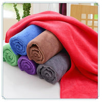 HKM-002515 Large Thick Microfiber Fleece Towel for Efficient Car Wiping – 450g in Multiple Colors
