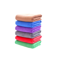HKM-002515 Large Thick Microfiber Fleece Towel for Efficient Car Wiping – 450g in Multiple Colors