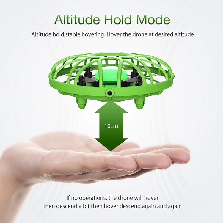 HKM-002515 Mini Induction UFO Drone Toy with Hand Sensing, Infrared Anti-collision, and Luminous Features for Indoor and Outdoor Fun