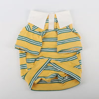 HKM-002707 Casual Cotton T-Shirt for Dogs - Summer POLO Style in Blue, Yellow, and Green