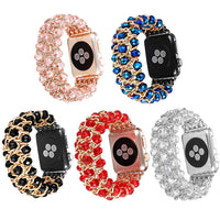 HKM-002771 Fashionable Metal Chain Bracelet with Artificial Crystal - Available in Various Colors and Sizes