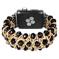 HKM-002771 Fashionable Metal Chain Bracelet with Artificial Crystal - Available in Various Colors and Sizes