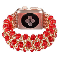 HKM-002771 Fashionable Metal Chain Bracelet with Artificial Crystal - Available in Various Colors and Sizes