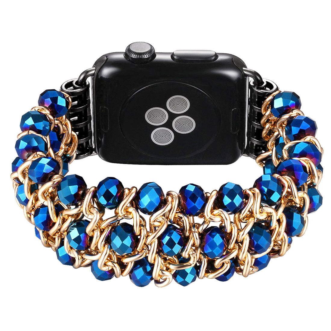 HKM-002771 Fashionable Metal Chain Bracelet with Artificial Crystal - Available in Various Colors and Sizes