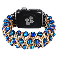 HKM-002771 Fashionable Metal Chain Bracelet with Artificial Crystal - Available in Various Colors and Sizes
