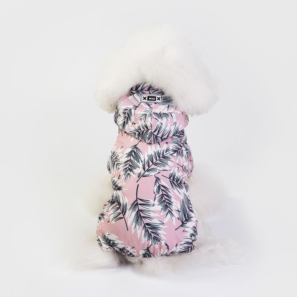 HKM-002771 Waterproof Dog Raincoat for Small Breeds - Casual Four-Legged Jacket in Pink, Yellow, and Blue