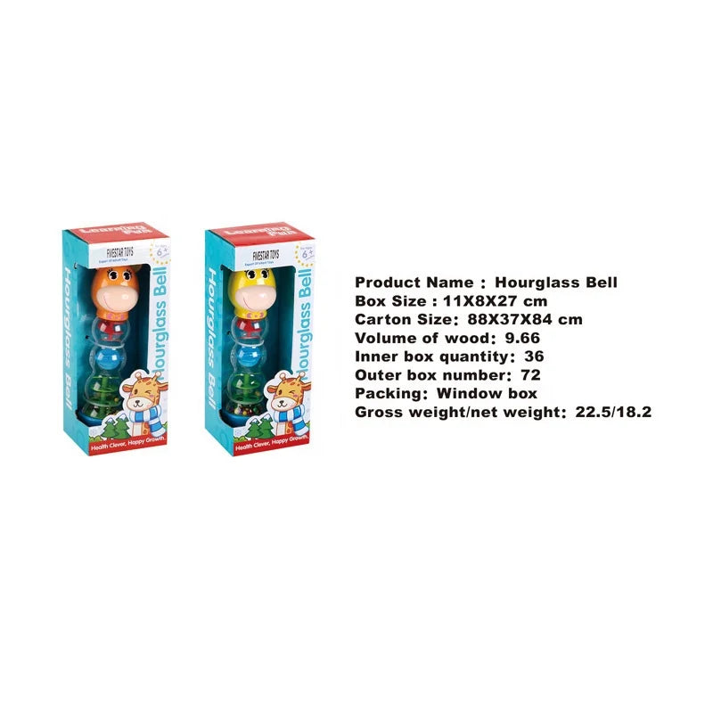 HKM-002899 Cute Colorful Horse and Bear Musical Baby Rattle Toy - EN71 Certified, Perfect for Ages 2-4