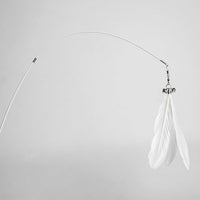 HKM-003027 Telescopic Cat Fishing Rod with Removable Bell Toy and Feather Attachment, 48-80cm