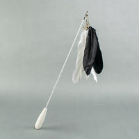 HKM-003027 Telescopic Cat Fishing Rod with Removable Bell Toy and Feather Attachment, 48-80cm