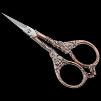 HKM-003091 Elegant Vintage Stainless Steel Scissors in Gold, Red Bronze, Green Bronze, and Silver
