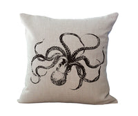 HKM-003091 Mr. Octopus Cartoon Cotton Pillow with Soft PP Filling