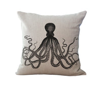 HKM-003091 Mr. Octopus Cartoon Cotton Pillow with Soft PP Filling