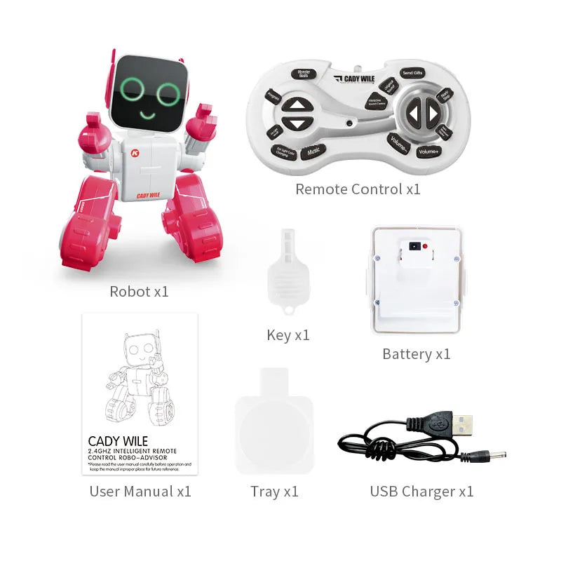 HKM-003091 Smart Programmable Robot Toy for Kids – Interactive Voice Conversations, Singing, and Dancing Functions