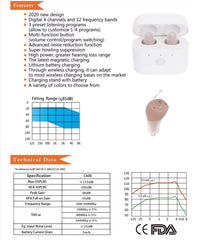 HKM-003155 Rechargeable In-Ear Hearing Aids with One-Click Operation and Low Noise for Elderly Use