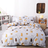 HKM-003411 Aloe Cotton Simple Style 4-Piece Bedding Set in Various Sizes