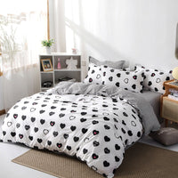 HKM-003411 Aloe Cotton Simple Style 4-Piece Bedding Set in Various Sizes