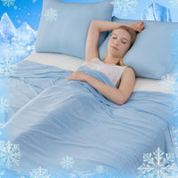 HKM-003411 Cool Silk Summer Nap Blanket - Soft Polyester Fiber, Simple Design, 50x60in & 60x80in Sizes