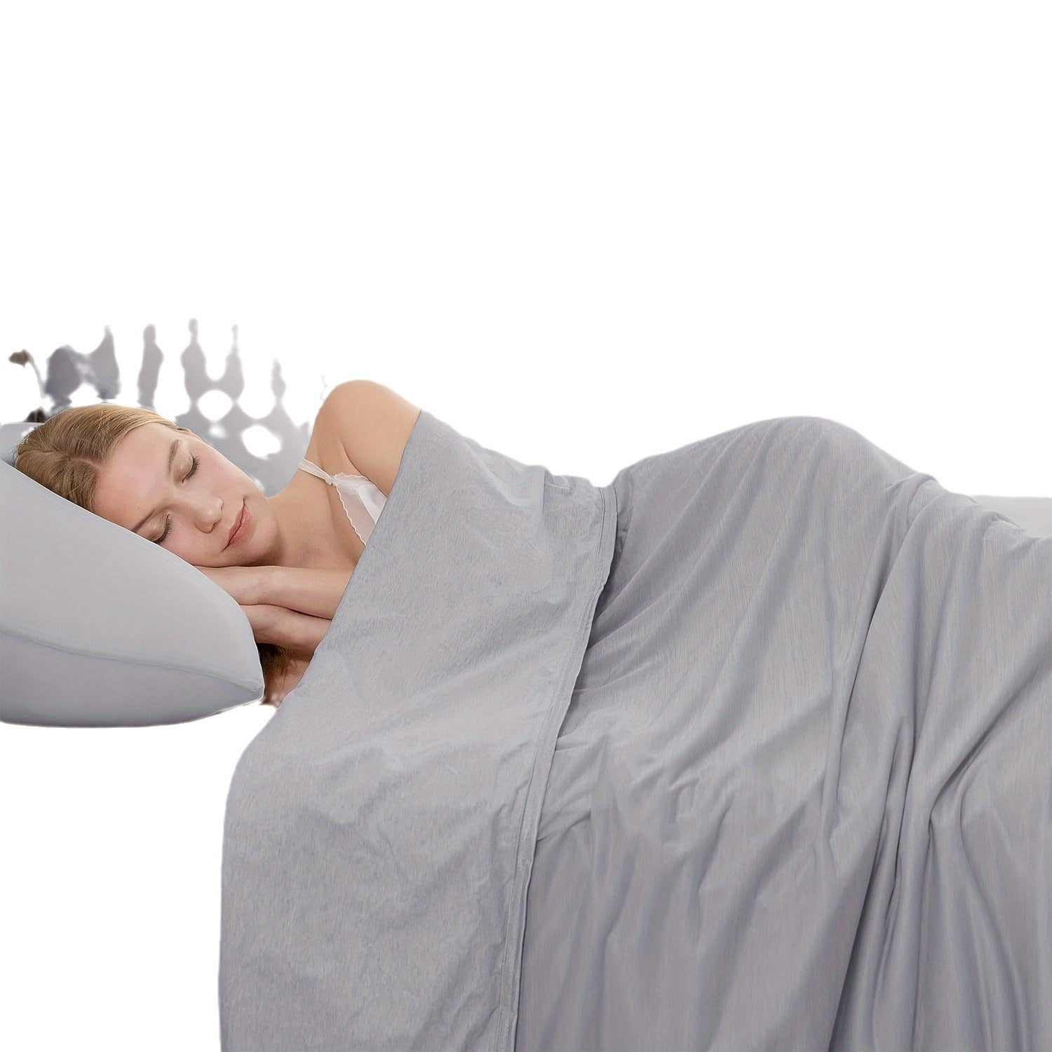 HKM-003411 Cool Silk Summer Nap Blanket - Soft Polyester Fiber, Simple Design, 50x60in & 60x80in Sizes