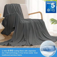 HKM-003411 Cool Silk Summer Nap Blanket - Soft Polyester Fiber, Simple Design, 50x60in & 60x80in Sizes
