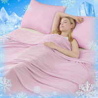 HKM-003411 Cool Silk Summer Nap Blanket - Soft Polyester Fiber, Simple Design, 50x60in & 60x80in Sizes