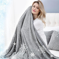 HKM-003411 Cool Silk Summer Nap Blanket - Soft Polyester Fiber, Simple Design, 50x60in & 60x80in Sizes