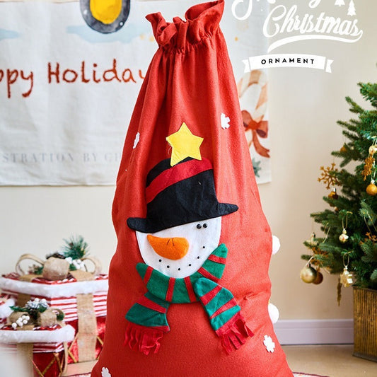 HKM-003539 Large Flannel Christmas Gift Bag for Toys and Decorations - 60x95cm