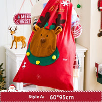 HKM-003539 Large Flannel Christmas Gift Bag for Toys and Decorations - 60x95cm