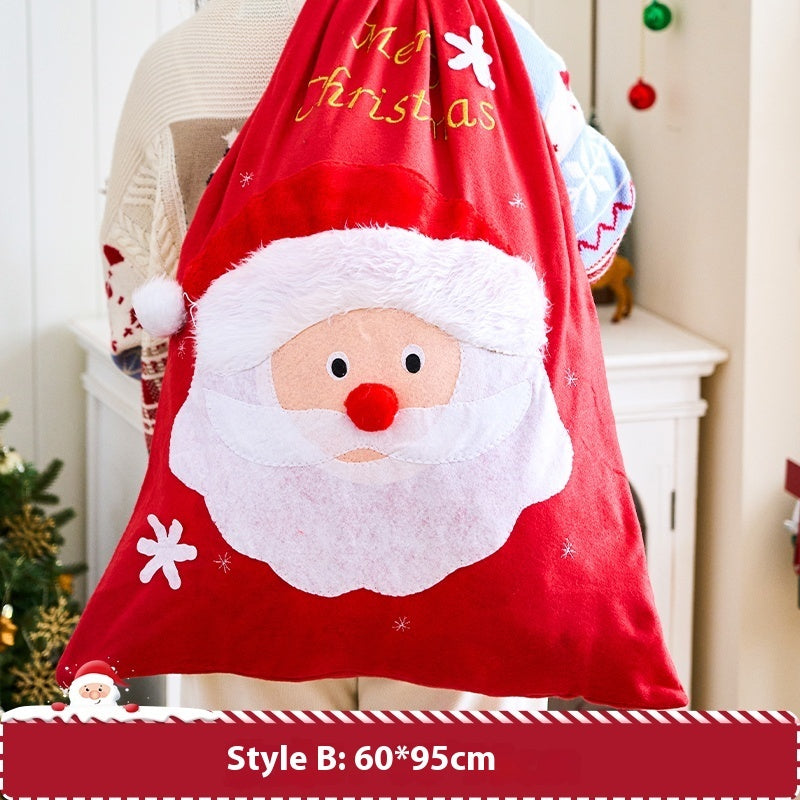 HKM-003539 Large Flannel Christmas Gift Bag for Toys and Decorations - 60x95cm