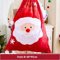 HKM-003539 Large Flannel Christmas Gift Bag for Toys and Decorations - 60x95cm