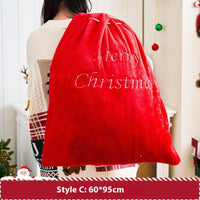 HKM-003539 Large Flannel Christmas Gift Bag for Toys and Decorations - 60x95cm